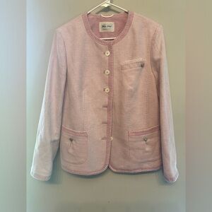 White Label Rofa Fashion Pink Blazer w/ Heart Buttons Size 14